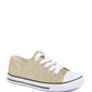 Marisa Ladies Glittery Canvas Sneakers Trainers Gold