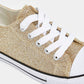 Marisa Ladies Glittery Canvas Sneakers Trainers Gold