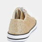 Marisa Ladies Glittery Canvas Sneakers Trainers Gold