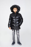 Boys High Quality Puffa Jacket Padded School Kid Coat Hooded Fur Fleece Children