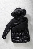 Boys High Quality Puffa Jacket Padded School Kid Coat Hooded Fur Fleece Children