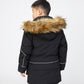 Boys Kids School Coat Puffer Hooded Fur Lined Winter Outwear Fleece Parka Jacket