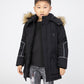 Boys Kids School Coat Puffer Hooded Fur Lined Winter Outwear Fleece Parka Jacket