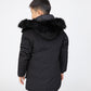 Childrens Boys Winter Parka Coat Fur Zip Pocket Hood Hooded Fleece School Jacket