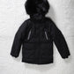 Childrens Boys Winter Parka Coat Fur Zip Pocket Hood Hooded Fleece School Jacket
