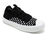 Darlene Girls Sock Knit Plimsolls Pumps Sneaker Trainers Black