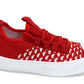Darlene Girls Sock Knit Plimsolls Pumps Sneaker Trainers Red
