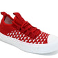 Darlene Girls Sock Knit Plimsolls Pumps Sneaker Trainers Red