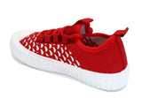 Darlene Girls Sock Knit Plimsolls Pumps Sneaker Trainers Red