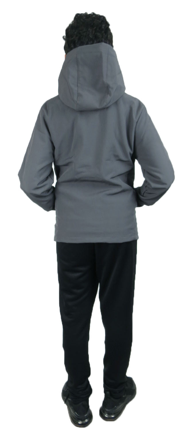 Milo Boys Puffer Fleece Lined Hooded Jackets Grey