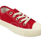 Venus Girls Lace Up Canvas Pumps Plimsolls Trainers Sneakers Red