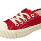 Venus Girls Lace Up Canvas Pumps Plimsolls Trainers Sneakers Red