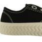Venus Girls Lace Up Canvas Pumps Plimsolls Trainers Sneakers Black