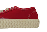 Venus Girls Lace Up Canvas Pumps Plimsolls Trainers Sneakers Red