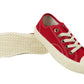 Venus Girls Lace Up Canvas Pumps Plimsolls Trainers Sneakers Red