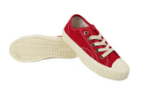 Venus Girls Lace Up Canvas Pumps Plimsolls Trainers Sneakers Red