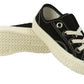 Venus Girls Lace Up Canvas Pumps Plimsolls Trainers Sneakers Black