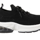Rebecca Girls Lace Up Shock Abosorbing Sock Trainer Black