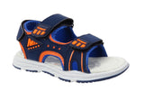 Duncan Boys Double Touch Strap Sports Sandals Shoes Navy Blue