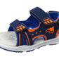 Duncan Boys Double Touch Strap Sports Sandals Shoes Navy Blue