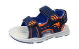 Duncan Boys Double Touch Strap Sports Sandals Shoes Navy Blue