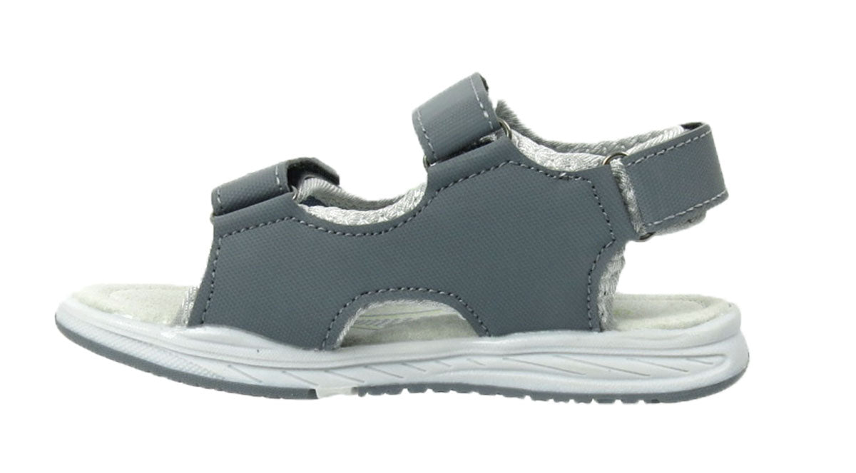 Duncan Boys Double Touch Strap Sports Sandals Shoes Electric Green Grey