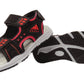 Duncan Boys Double Touch Strap Sports Sandals Shoes Black Red