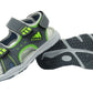 Duncan Boys Double Touch Strap Sports Sandals Shoes Electric Green Grey