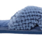 Nora Ladies Cross Over Furry Mules slippers Indigo