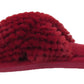 Nora Ladies Cross Over Furry Mules slippers Maroon