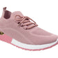 Dorothy Ladies Sock Knit Lace Up Comfort Trainers Pink