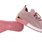Dorothy Ladies Sock Knit Lace Up Comfort Trainers Pink
