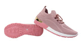 Dorothy Ladies Sock Knit Lace Up Comfort Trainers Pink