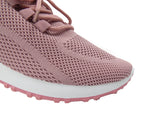 Dorothy Ladies Sock Knit Lace Up Comfort Trainers Pink