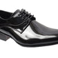 William Mens Pointed Toe Lace Up Patent Dress Formal Shoe