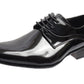 William Mens Pointed Toe Lace Up Patent Dress Formal Shoe
