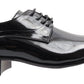 William Mens Pointed Toe Lace Up Patent Dress Formal Shoe