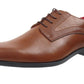 Charles Mens Formal Derby Faux Leather Dress Pointed Toe Shoes Brown