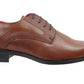 Charles Mens Formal Derby Faux Leather Dress Pointed Toe Shoes Brown