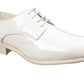 Roger Mens Formal Patent Dress Pointed Toe Shoes White