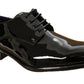 Roger Mens Formal Patent Dress Pointed Toe Shoes Black