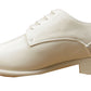 Roger Mens Formal Patent Dress Pointed Toe Shoes White