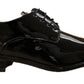 Roger Mens Formal Patent Dress Pointed Toe Shoes Black