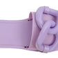 Momo Ladies Slip On Open Toe Chain Sliders Purple