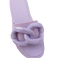 Momo Ladies Slip On Open Toe Chain Sliders Purple