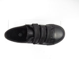 James Kids Triple Strap Low Top Faux Leather Trainers Black