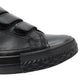 James Kids Triple Strap Low Top Faux Leather Trainers Black