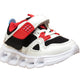Bernie Kids Light Up LED Touch Strap Trainers White / Red