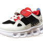 Bernie Kids Light Up LED Touch Strap Trainers White / Red