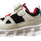 Bernie Kids Light Up LED Touch Strap Trainers White / Red